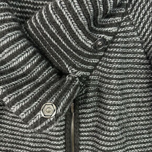 Elisabetta Collection Zip Cardigan Sweater Gray Wool Alpaca Blend Italy S/M - Picture 5 of 15